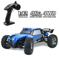 RC Cars Tecesy 1/12 Scale 4WD Off Road Waterproof RC Trucks with LED Lights, 2.4GHz Radio Remote Control Truck Monster, High Speed Crawler RC car for Adults （Blue）