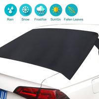 Amayrose Car Rear Windshield Snow Ice Cover Protector with Flaps, Rear Windscreen Snow Cover, Sun Shade Protector, with 4 Magnets, Frost Protection and Anti-Icing for Most Cars, Trucks, SUV and Vans