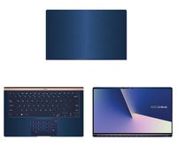 decalrus - Protective Decal for Asus ZenBook 13 UX333FA (13.3" Screen) Laptop Blue Texture Brushed Aluminum Skin Skins Decal wrap BAasusZenbk13_ux333Blue