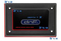 DNF 4 Pieces 5.25" x 3.5" DJ Speaker Box Black Plastic Pocket Handles Enclosure