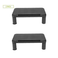 Mind Reader 2SMPLMON-BLK Small Monitor Stand, Durable Plastic Monitor Riser, for Computer Monitor, Laptop, PC, MacBook - 2 Pack, Black