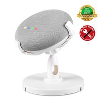 CaseBuy Table Pedestal Mount Holder Stand for Google Home Mini-360 Degrees Rotated/Elastic Material/Rubber Desk Mount Holder Stand and Improves Sound Visibility and Appearance for Google Home Mini