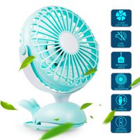 Clip Fan Portable Mini USB - Battery Operated Fan Silent Desk Fan, 360 Rotation, Rechargeable Battery Powered Fan, Small Cooling Quiet for Stroller, Bedroom, Office, Woman, Kids, Travel