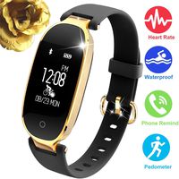 Synmila Female Smart Watch, Fitness Tracker Smartwatch for Women, Women's HR Blood Pressure Sleep Monitor Period Reminder Waterproof Smart Bracelet Calorie Counter Thanksgiving Birthday Xmas Gift