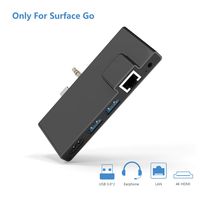 Cateck Surface Go Docking Station, USB C Hub HDMI Adapter 5 in 1 Type C Hub with 1000M RJ45 Ethernet, 4K USB C to HDMI, 2 USB 3.0 Ports, Audio/Mic Output(Headset) for Microsoft Surface Go