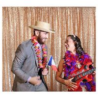 ShiDianYi Sequin Backdrop,4FTX6FT-Rose Gold-Sequin Fabric, Wedding Backdrops, Christmas Decoration,Sequin Panel Curtains for Wedding (4FTX6FT, Rose Gold)