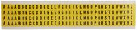 Brady 3400-LTR KIT,  34 Series Combination Pack Of Letters , 3/8" Height x 1/4" Width, Black on Yellow, Legend "Assorted A Thru Z"  (144/Card, 25 Cards/Package)