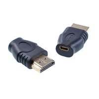 Willwin 2pcs Gold Plated Micro HDMI Female to HDMI Male Converter Adapter for Camera, Cell Phone,HDTV