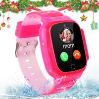MiKin Kids Smartwatch Phone for Girls Boys IP67 Waterproof GPS Tracker Watches 2 Way Call Voice Message Math Games Front Camera SOS Alarm Clock LED Flashlight 1.44" Touch Screen Gizmo Smart Watch