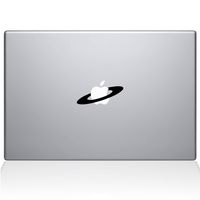 The Decal Guru 2068-MAC-13P-BLA Saturn's Rings Decal Vinyl Sticker, Black, 13" MacBook Pro (2015 & Older)