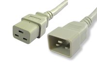 Lynn Electronics  C19C2020AGY-4F  20-Amp/250-volt  4-Feet Power Cord IEC 60320 C19 to IEC 60320 C20,  Gray