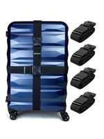 Untethered 4-Pack Luggage Straps | Belts to Keep Your Suitcase Secure While Traveling, Premium Accessory for Travel Bag Closure.