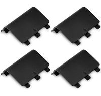 MoKo Xbox One Battery Door, (4 Pack) Shell Cover Replacement for Xbox One/Xbox One S Wireless Controller, Black