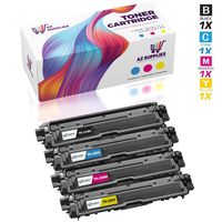 AZ Compatible Toner Cartridge Replacement for Brother TN221 TN225 (TN221BK, TN225C, TN225M, TN225Y) use in HL-3140CW HL-3150CDN HL-3170CDW HL-3180CDW MFC-9130CW (Black, CMY 4-Pack)