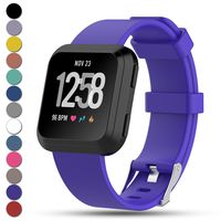 Ysang for Fitbit Versa Strap, Classic Adjustable Replacement Soft Silicone Sport Wristband Strap for Fitbit Versa Smartwatch, Large/Small