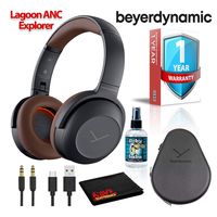 Beyerdynamic Lagoon ANC Explorer Bluetooth Over-Ear Headphones with ANC and Sound Personalization (Grey/Brown) with Hard Case, 6Ave Cleaning Kit, and 1-Year Extended Warranty