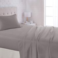 AmazonBasics Lightweight Super Soft Easy Care Microfiber Sheet Set with 16" Deep Pockets - Full, Dark Grey