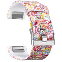 SKYLET Compatible with Fitbit Charge 2 Bands, Silicone Replacement Printed Floral Wristband Compatible with Fitbit Charge 2 Men Women Small Large
