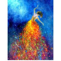DIY 5D Diamond Painting Kits For Kids & Adults, Betionol Painting Cross Stitch Full Drill Crystal Rhinestone Painting By Number Kits, Girl Dancing with Stars, 12 x 16 inch