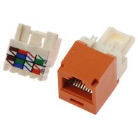 Panduit CJ688TPOR Category-6 8-Wire TP-Style Jack Module, Orange, 4-Pair