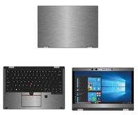 Decalrus - Protective Decal for Lenovo ThinkPad Yoga L390 (13.3" Screen) Laptop Titanium Texture Brushed Aluminum Skin case Cover wrap BAlenovoTnkpdYg_L390Titanium