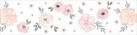 Blush Pink, Grey and White Wallpaper Wall Border for Watercolor Floral Collection by Sweet JoJo Designs