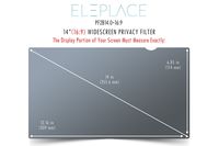 Premium 14.0 Inch Privacy Screen for Widescreen Laptop or Computer Monitor by Eleplace