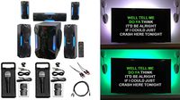 Rockville Bluetooth Home Theater Karaoke Machine System w/8" Subwoofer + LED'S