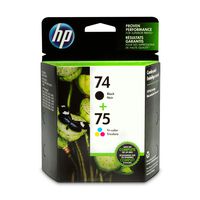 HP 74 | 2 Ink Cartridges | Black, Tri-color | CB335WN, CB337WN