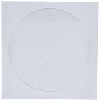 CD/DVD White Paper Sleeves with Clear Window, 250 Pack