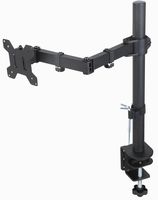 Husky Mounts Computer Monitor Stand Height Adjustable Full Motion Tilt Swivel Heavy Duty Steel Desk Mount 17" Extending Arm Bracket Compatible with Most 19 20 22 23 24 27" with VESA 100x100 and 75x75