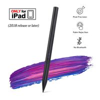Stylus Pen for Apple iPad Pro Palm Rejection , Active Digital Pencil for iPad pro 3rd Gen 11/12.9 Inch/Air 3rd Gen / iPad 6th Gen / iPad mini 5th Gen After 2018-Black