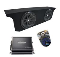 Compatible with 2007-2015 Jeep Wrangler JK Unlimited Kicker Comp C12 Dual 12" Sub Box Enclosure & CXA600.1 Amp (Renewed)