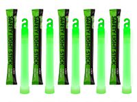 20 Industrial Grade Glow Sticks, 6" Ultra Bright Emergency Light Sticks with +12 Hours Duration (Green)