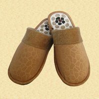 Health care massage shoes home pebbles massage slippers health shoes , khaki , 41-42