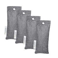 TAILERRI Bamboo Charcoal Air Purifying Bag, Odor Eliminators, Moisture Absorber, Eco Friendly Car Air Purifier, Shoes Deodorizer, Closet Freshener(4 Pack)