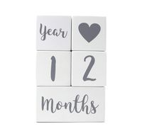 Baby Milestone Blocks | Pregnancy Baby Newborn Toddler Weekly Monthly Yearly Age | Premium Solid Wood Boys Girls Photo Props | Perfect Baby Shower Gift | Gender Neutral Keepsake for Photo Sharing