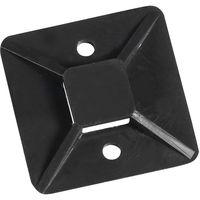 Aviditi CTM33B Cable Tie Mounts, 3/4" x 3/4", Black (Pack of 100)