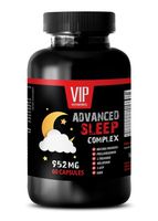Energy Supplements for Men - Advanced Sleep Complex 952MG - 5-htp and GABA - 1 Bottle (60 Capsules)