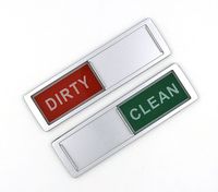 Dishwasher Clean Dirty Magnet Sign Indicator in Silver for Stainless Steel Dishwashers. Easily Determine If Dishes Inside the Dishwasher Are Clean or Dirty by Home Medley