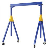 Vestil AHSN-6-10-12 Knock-Down Adjustable Steel Gantry Crane, 6000 lb. Capacity, 10' x 12', Blue