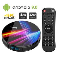 Android 9.0 TV Box 4GB RAM 32GB ROM, Bqeel R1 Pro Android TV Box RK3318 Quad-Core 64bits Dual-WiFi 2.4G/5.0G,3D Ultra HD 4K H.265 USB 3.0 BT 4.0 Smart TV Box