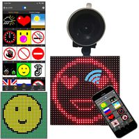 Moonite LED Screen Car Display Smiley Face Screen Visibility Glow Wireless Remote APP Control