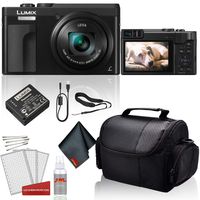 Panasonic Lumix DC-ZS70 Digital Camera (Silver) Bundle with LCD Screen Protectors + Carrying Case and More