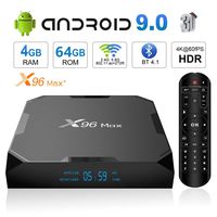 Android TV Box 9.0 TTV Box X96 Max+ Smart TV Box Amlogic S905X2 Quad Core 4GB 64GB Support USB 2.4G WiFi BT 1000M 4K Media Player Set top Box [2019 New]