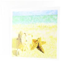 3dRose Beach n Seashell Impressions - Greeting Cards, 6 x 6 inches, set of 12 (gc_123181_2)