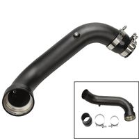 yjracing 3" Aluminum Air Intake Turbo Charge Hard Pipe Kit Fit for 2011-2012 BMW N55 135i 335i xDrive Black