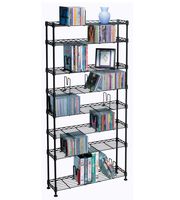 Atlantic Maxsteel 8 Tier Shelving - Heavy Gauge Steel Wire Shelving for 440 CD/228 DVD/264 BluRay/Games Media in Black - 3020