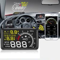 GBSELL Head Up Display, Car LCD 5.5" HUD Head Up Display Over Speed Warning Vehicle OBD2 Speedometers of Vehicle Speed, Engine Speed, Water Temperature, Driving Mileage