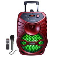 Top Tech Audio Edge-8 Bluetooth Portable Speaker, Loud Volume, Crystal Clear Stereo Sound, Rich Bass, 50 Foot Wireless Range, Microphone Included, Bluetooth Speaker (Black)